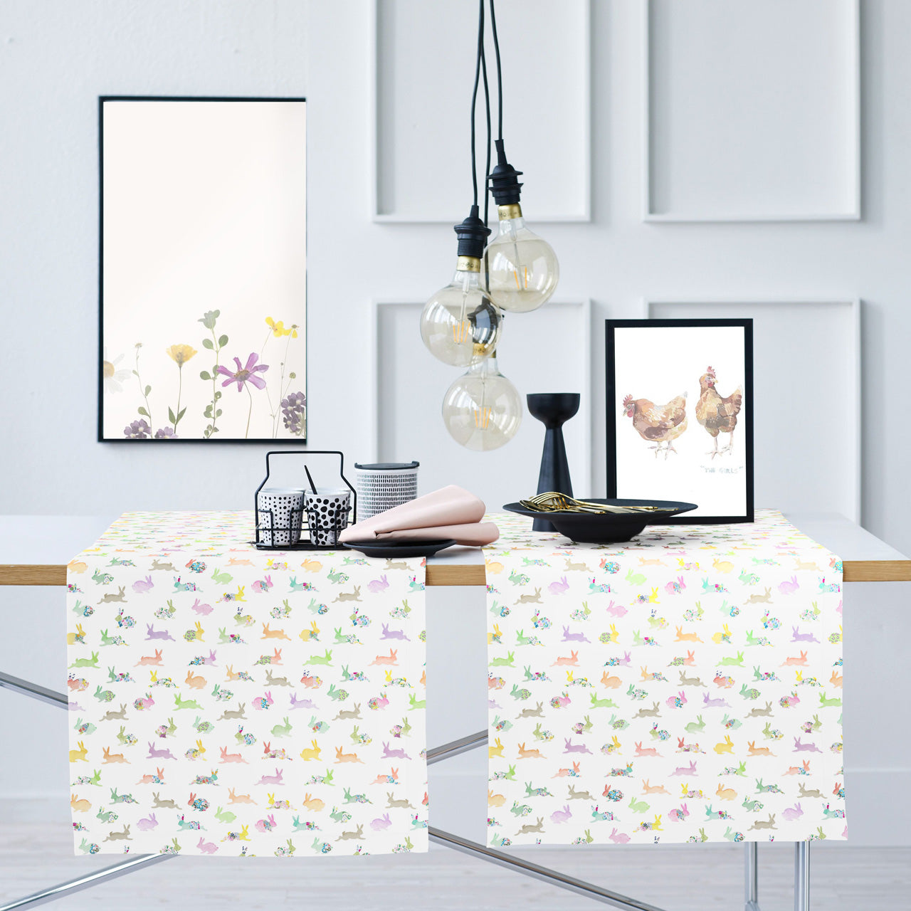 apelt-3101-tischdecke-happy-easter-h-schen-aquarell-aus-strukturgewebe image 4