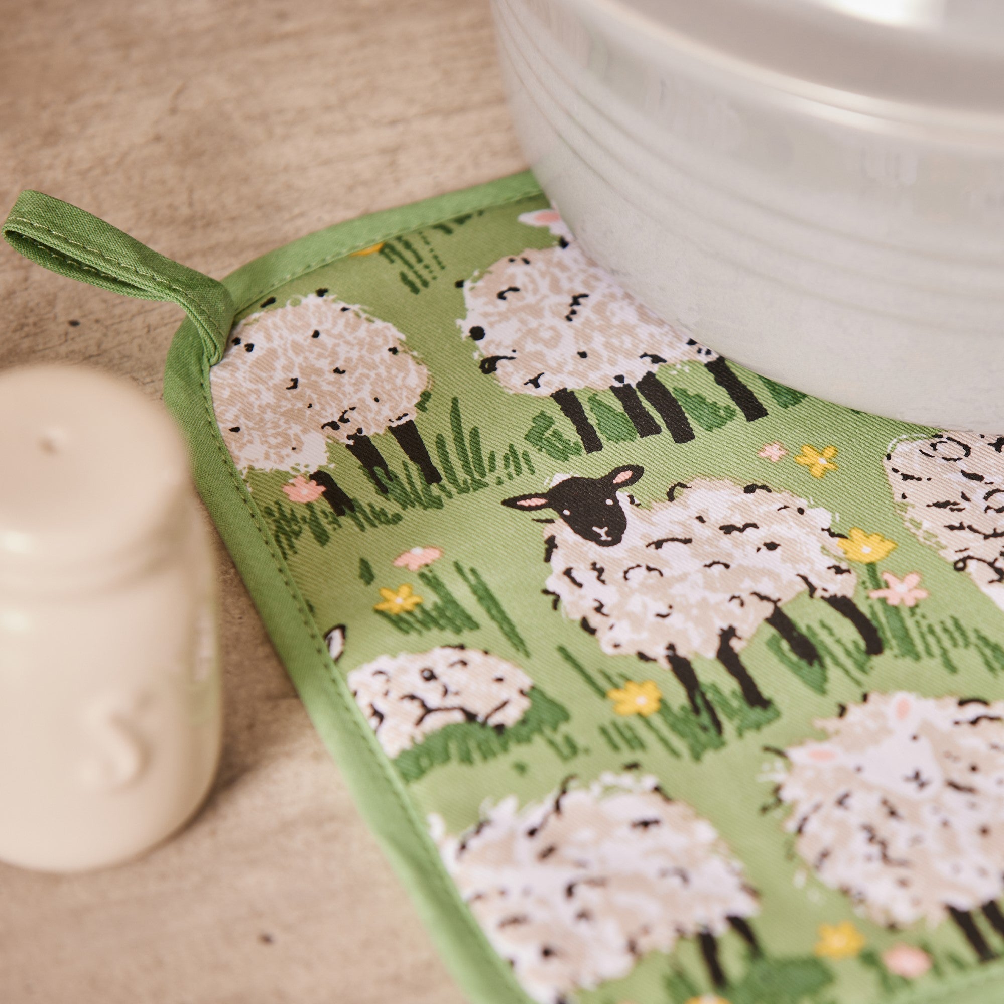 ulster-weavers-woolly-sheep-topfuntersetzer-gr-n-baumwolle image 3