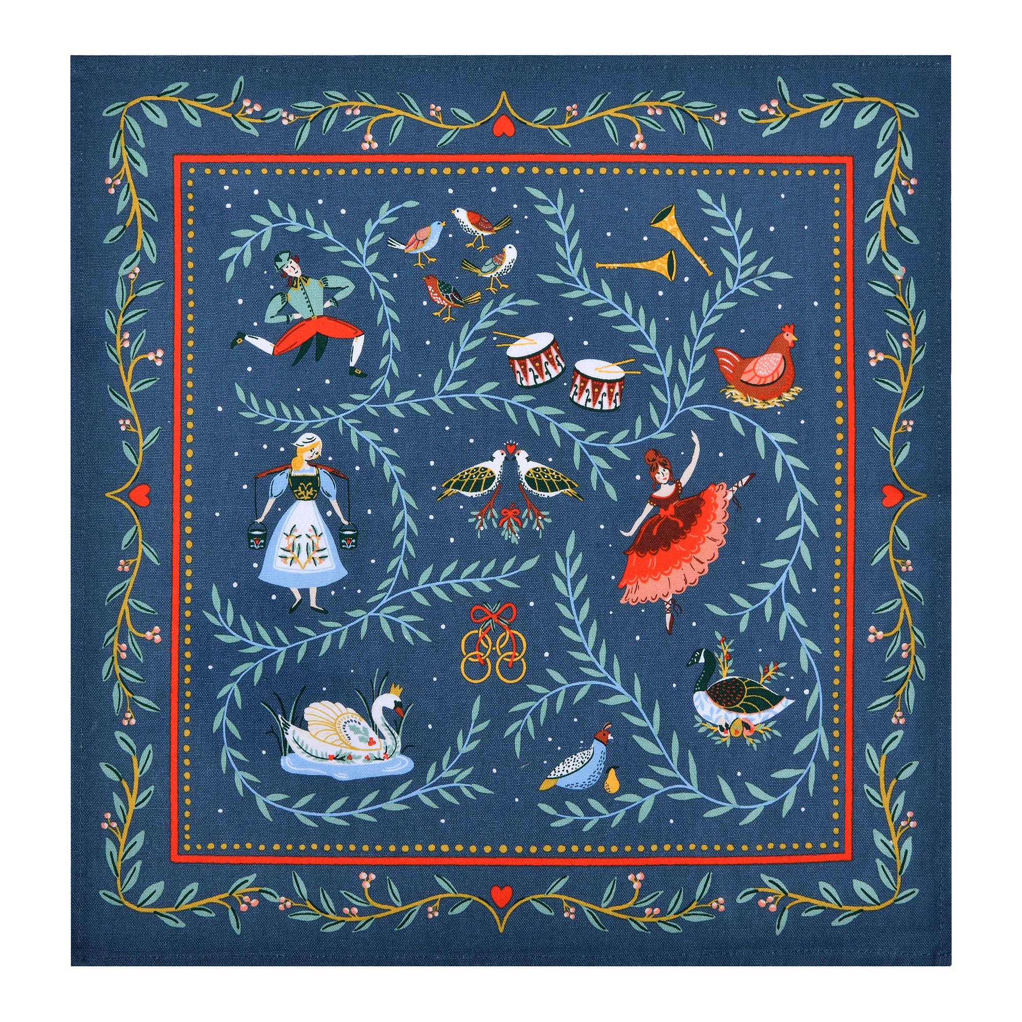 ulster-weavers-12-days-of-christmas-servietten-2er-set-blau-baumwolle image 1