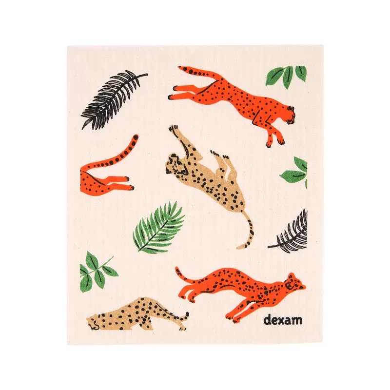 dexam-schwedisches-sp-ltuch-leopard-print-saugf-higes-zellulose-baumwolltuch image 1