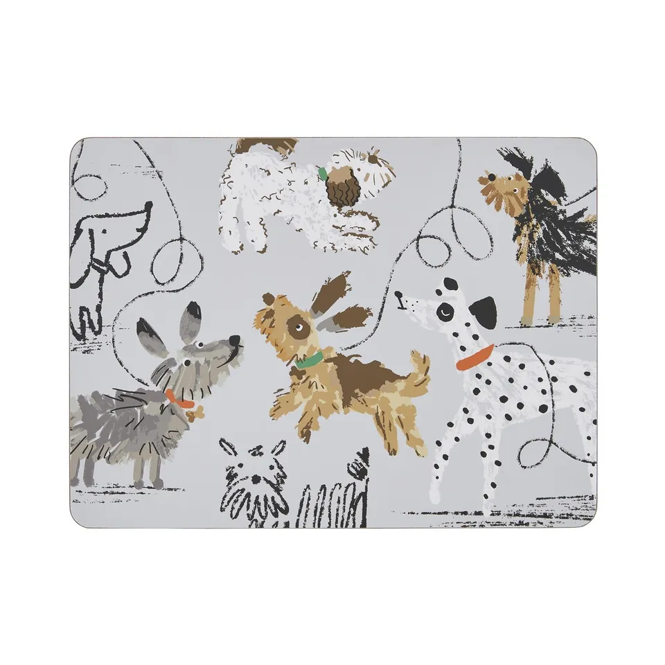 ulster-weavers-dog-days-platzset-4er-pack-aus-mdf-in-grau image 1
