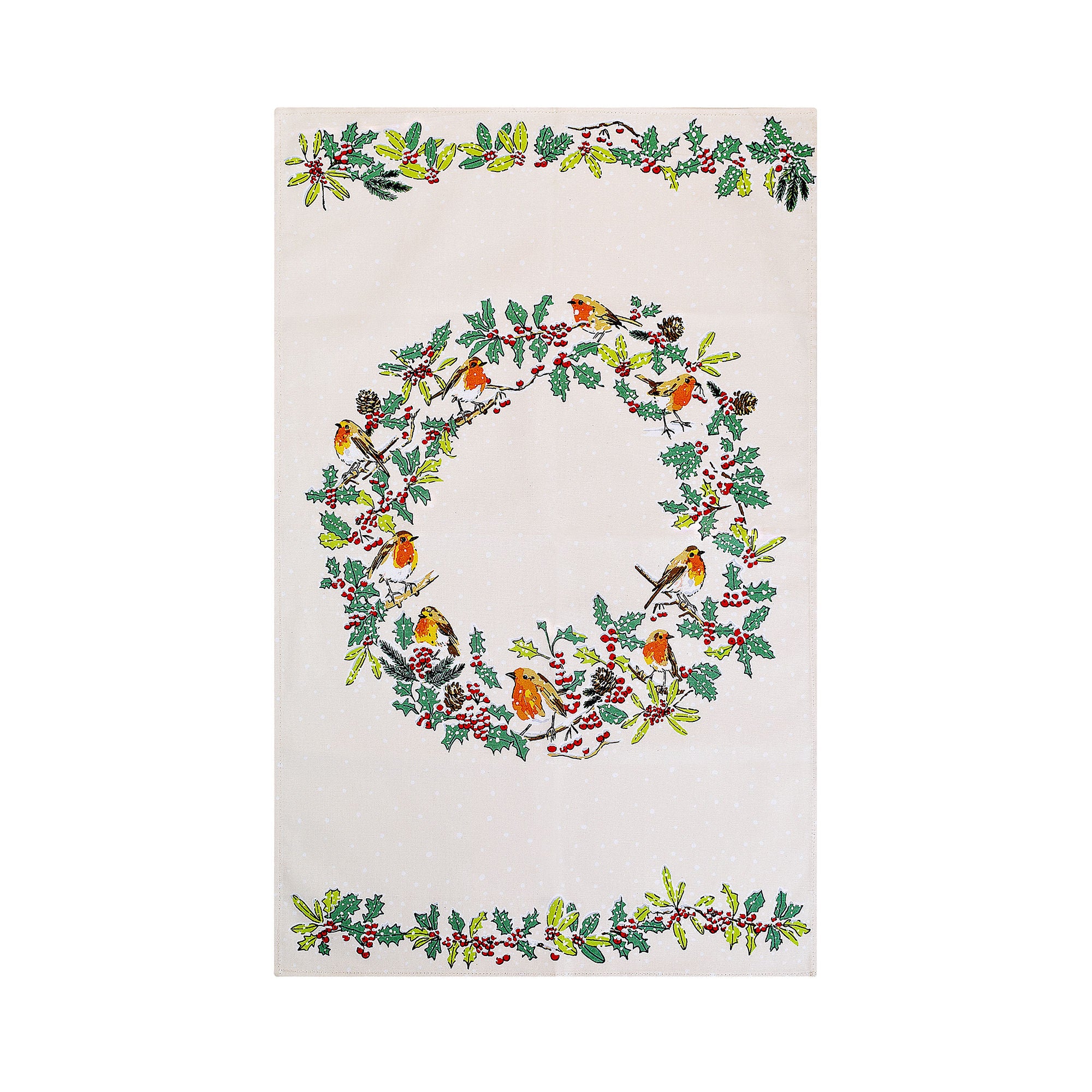 ulster-weavers-christmas-robins-geschirrtuch-baumwolle-gr-n image 1
