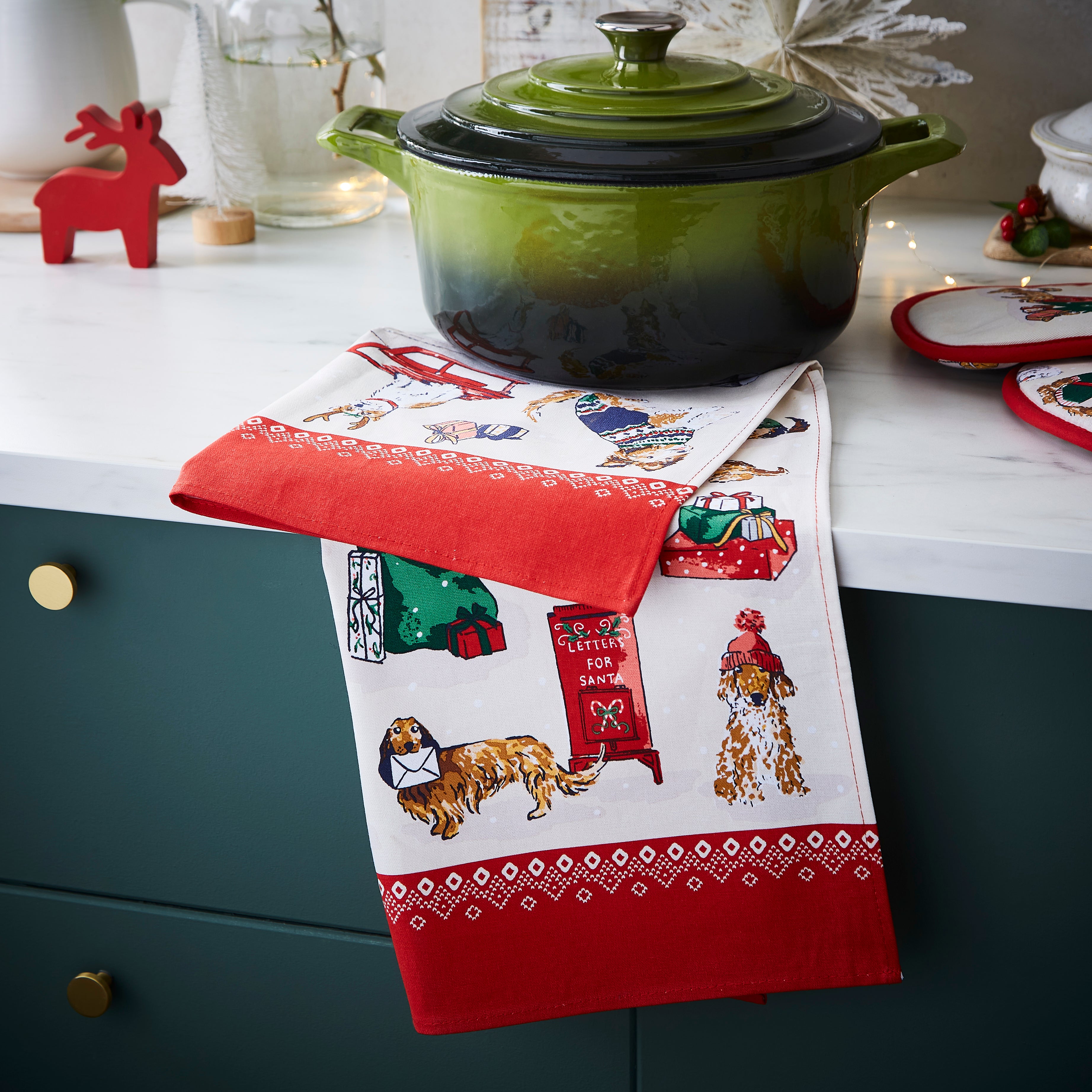 ulster-weavers-merry-mutts-geschirrtuch-rot image 2