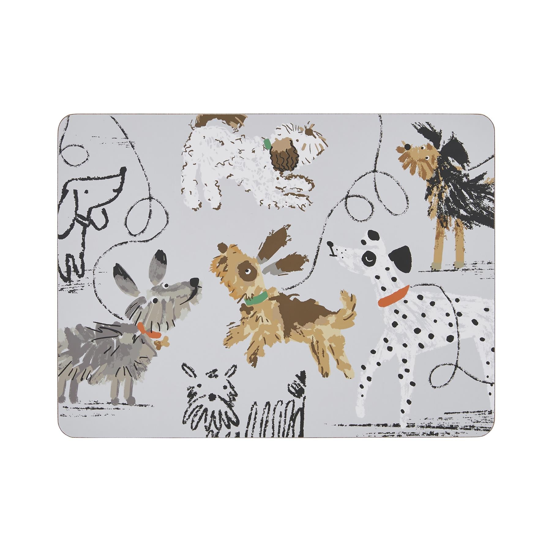 ulster-weavers-dog-days-platzset-4er-pack-aus-mdf-in-grau image 1