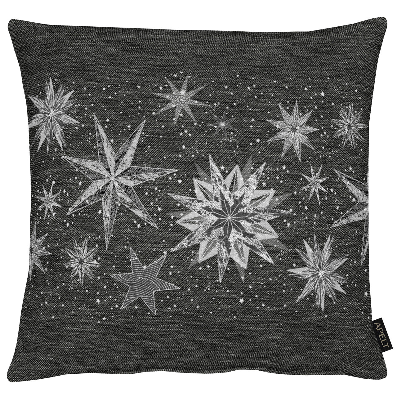 apelt-5843-kissenbezug-weihnachts-sterne-lurex-jacquard image 3