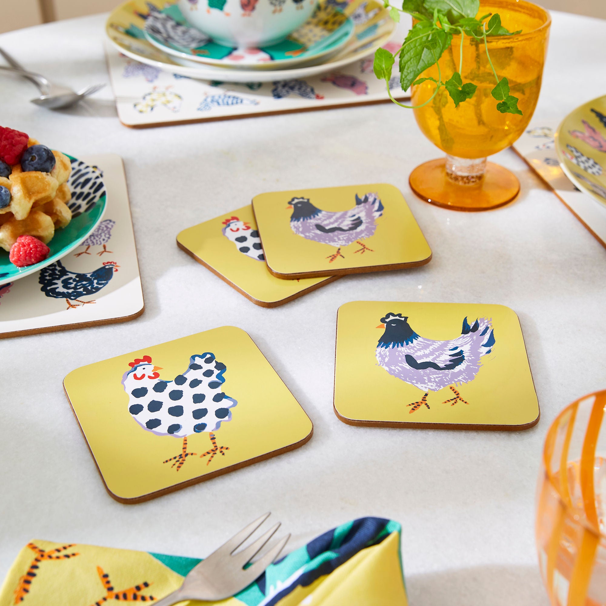ulster-weavers-chick-chicken-untersetzer-4er-set-gelb image 2