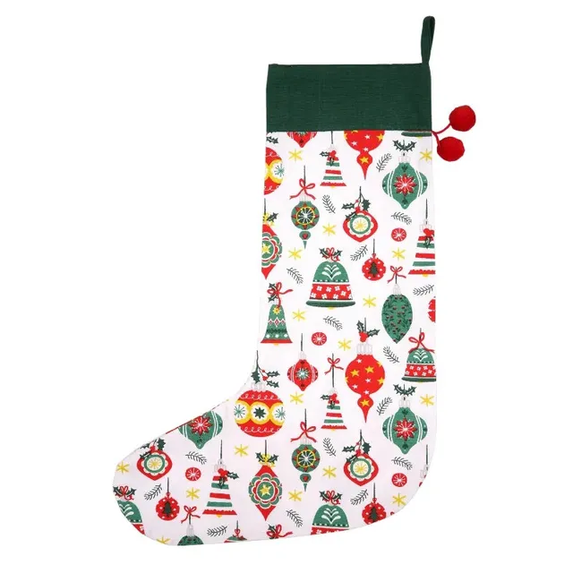 dexam-baubles-weihnachtsstrumpf-gr-n-aus-recycling-baumwolle-mit-bommel image 1