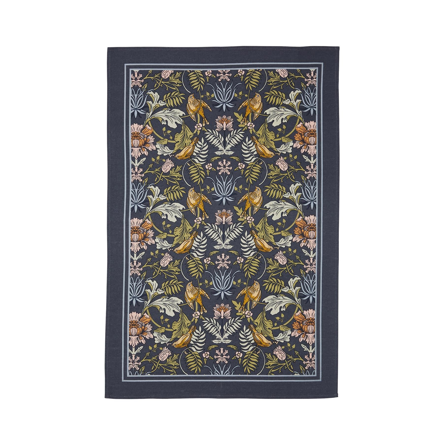 ulster-weavers-finch-flower-baumwoll-geschirrtuch-in-navy image 1