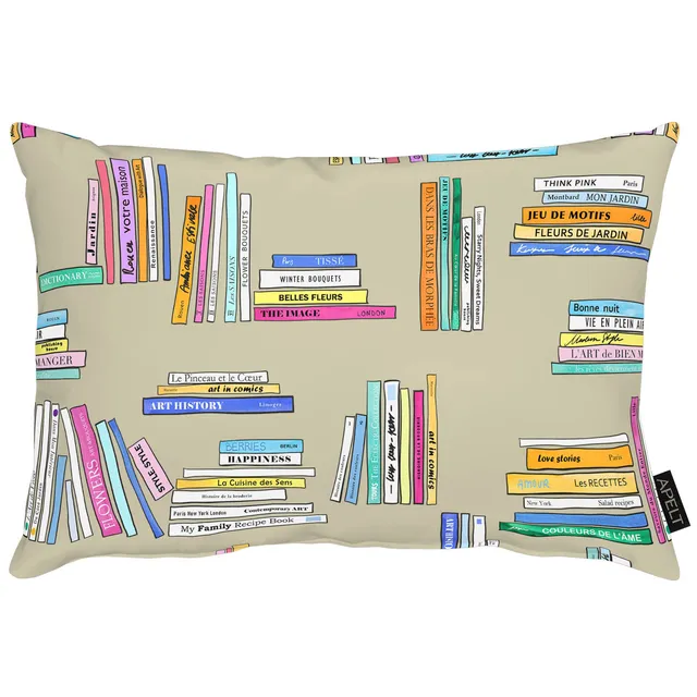 apelt-carta-kissenbezug-samt-mit-gezeichneten-buchmotiven image 1