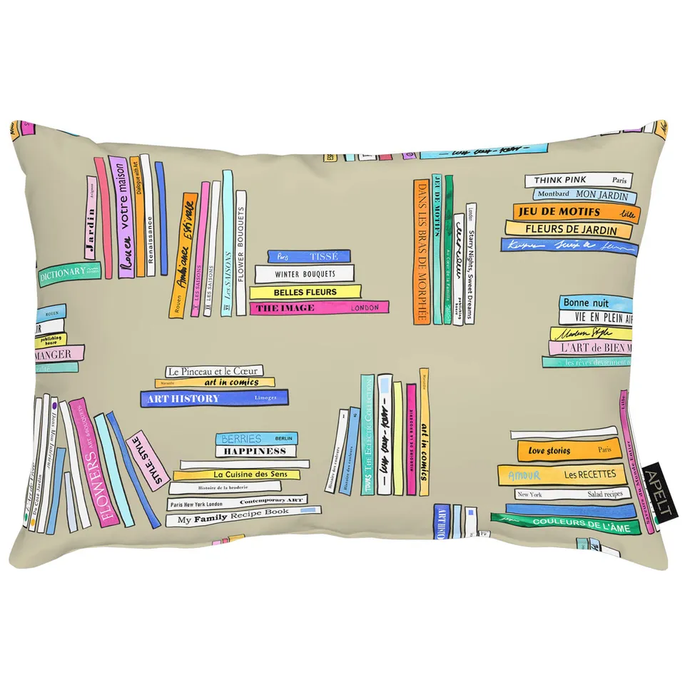 apelt-carta-kissenbezug-samt-mit-gezeichneten-buchmotiven image 1