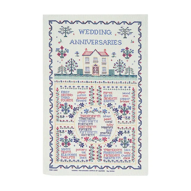 ulster-weavers-wedding-sampler-baumwoll-geschirrtuch-gelb image 1