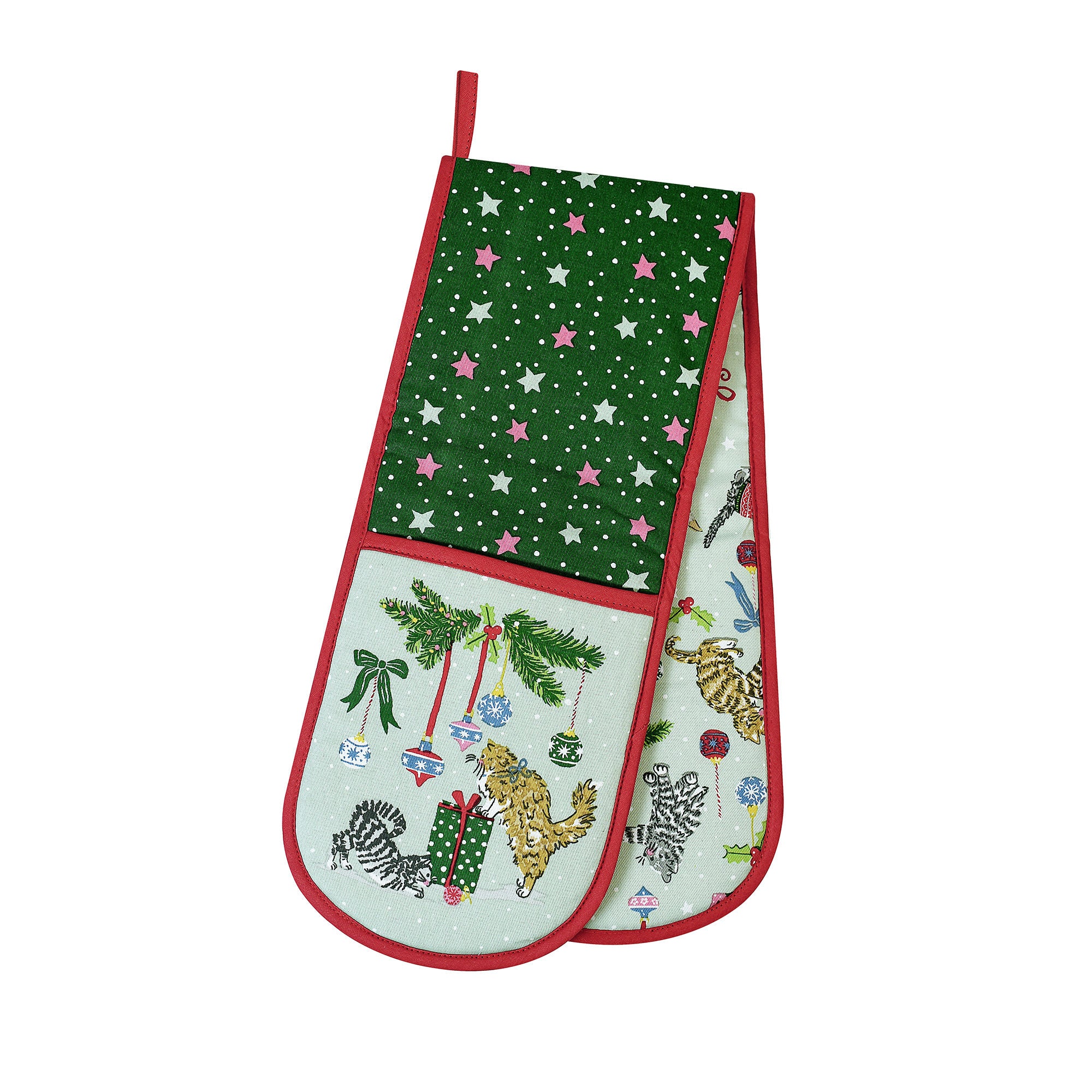 ulster-weavers-christmas-cats-doppel-ofenhandschuh-in-seafoam image 1