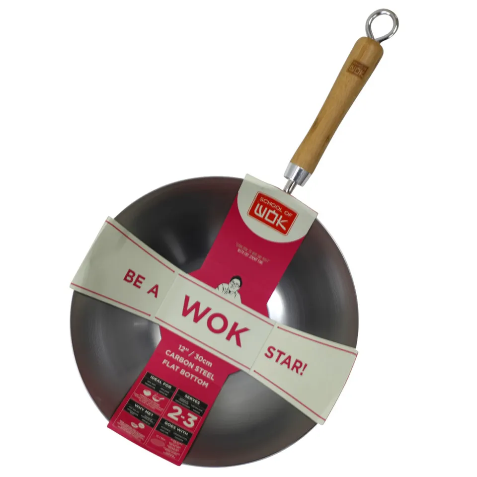 dexam-school-of-wok-wok-30-cm-aus-unbeschichtetem-carbonstahl image 1