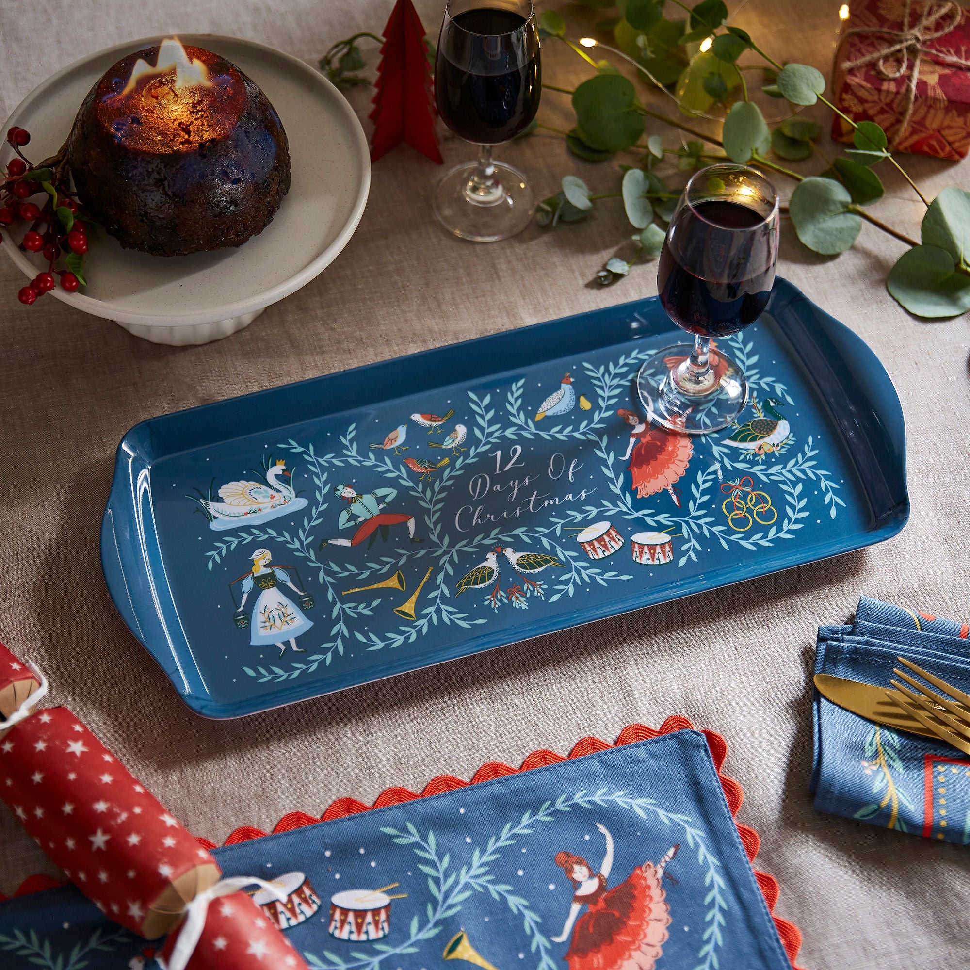 ulster-weavers-12-days-of-christmas-kleines-serviertablett-in-blau image 2