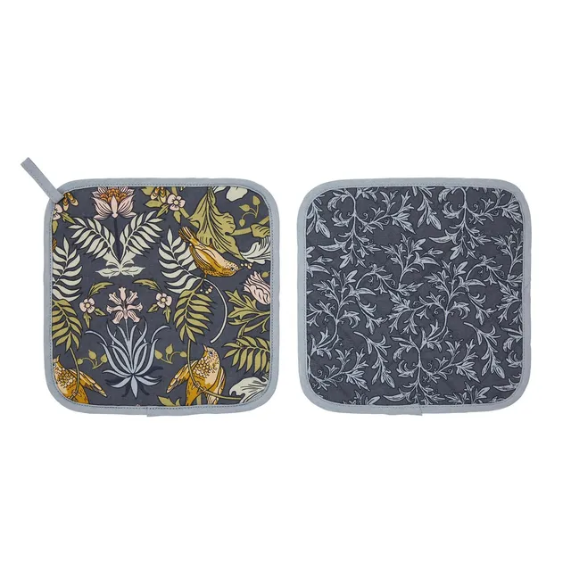 ulster-weavers-finch-flower-topfuntersetzer-in-navy image 1