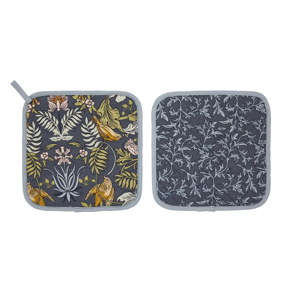 ulster-weavers-finch-flower-topfuntersetzer-in-navy image 1