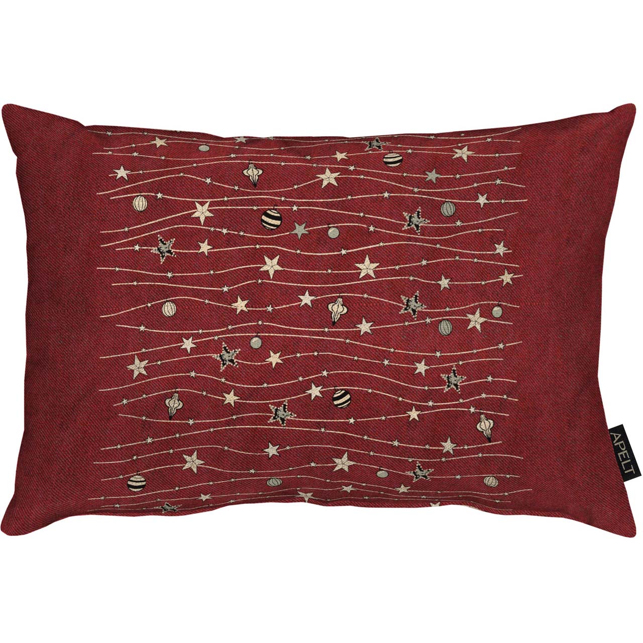 apelt-6301-kissen-lurex-jacquard-sternendesign-mit-f-llung image 1