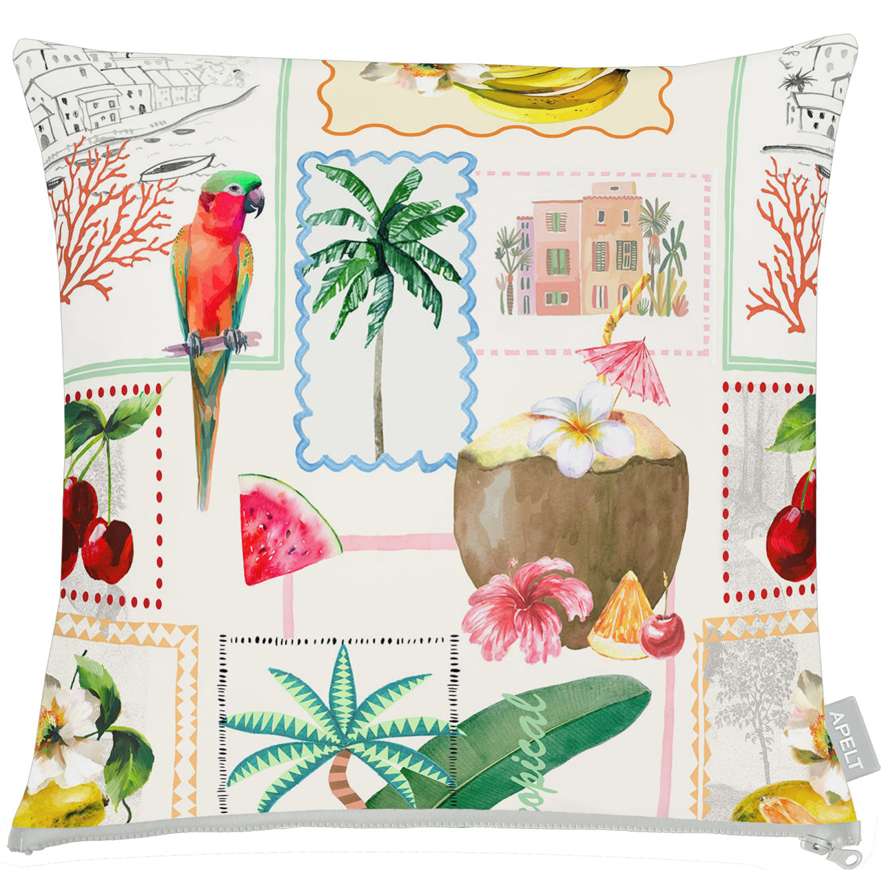 apelt-3814-kissenbezug-exotisches-patchdesign-outdoor-mit-fleckschutz image 1