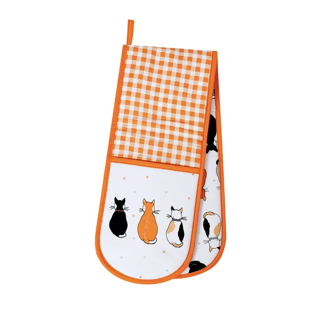 ulster-weavers-cats-in-waiting-2026-doppel-ofenhandschuh-in-orange image 1