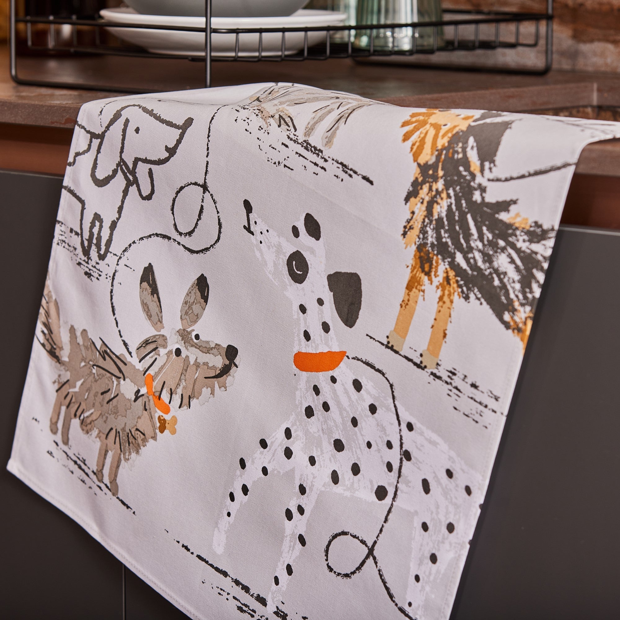 ulster-weavers-dog-days-geschirrtuch-aus-baumwolle-in-grau image 3