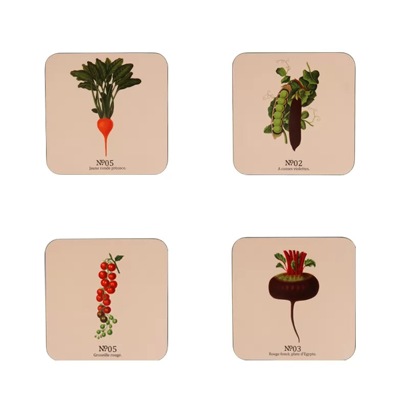 dexam-rhs-benary-vegetables-untersetzer-4er-set-stein image 1