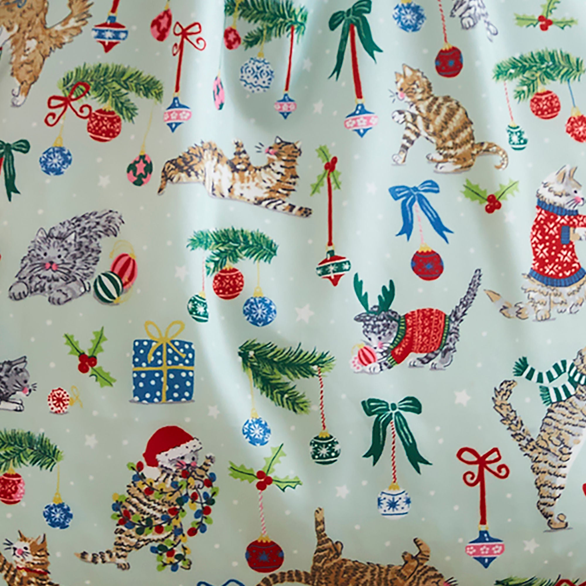 ulster-weavers-christmas-cats-falt-tasche-medium-seafoam image 5