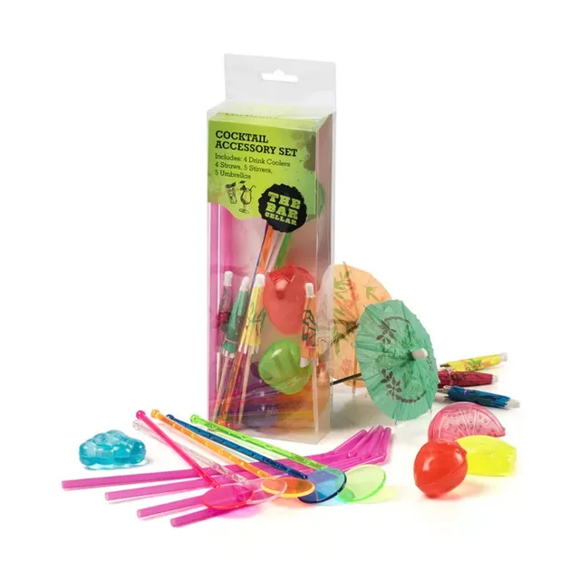 cellardine-cocktail-accessoire-set-splash-mit-drink-coolern-strohhalmen-r-hrern- image 1