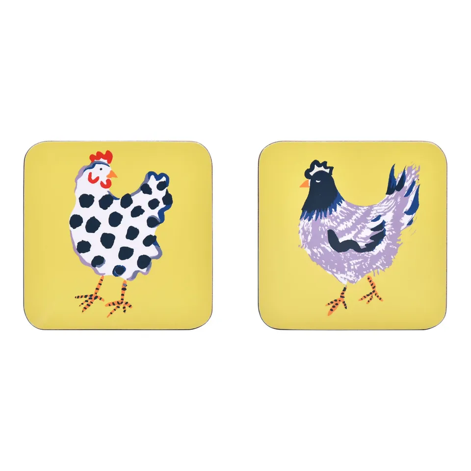ulster-weavers-chick-chicken-untersetzer-4er-set-gelb image 1