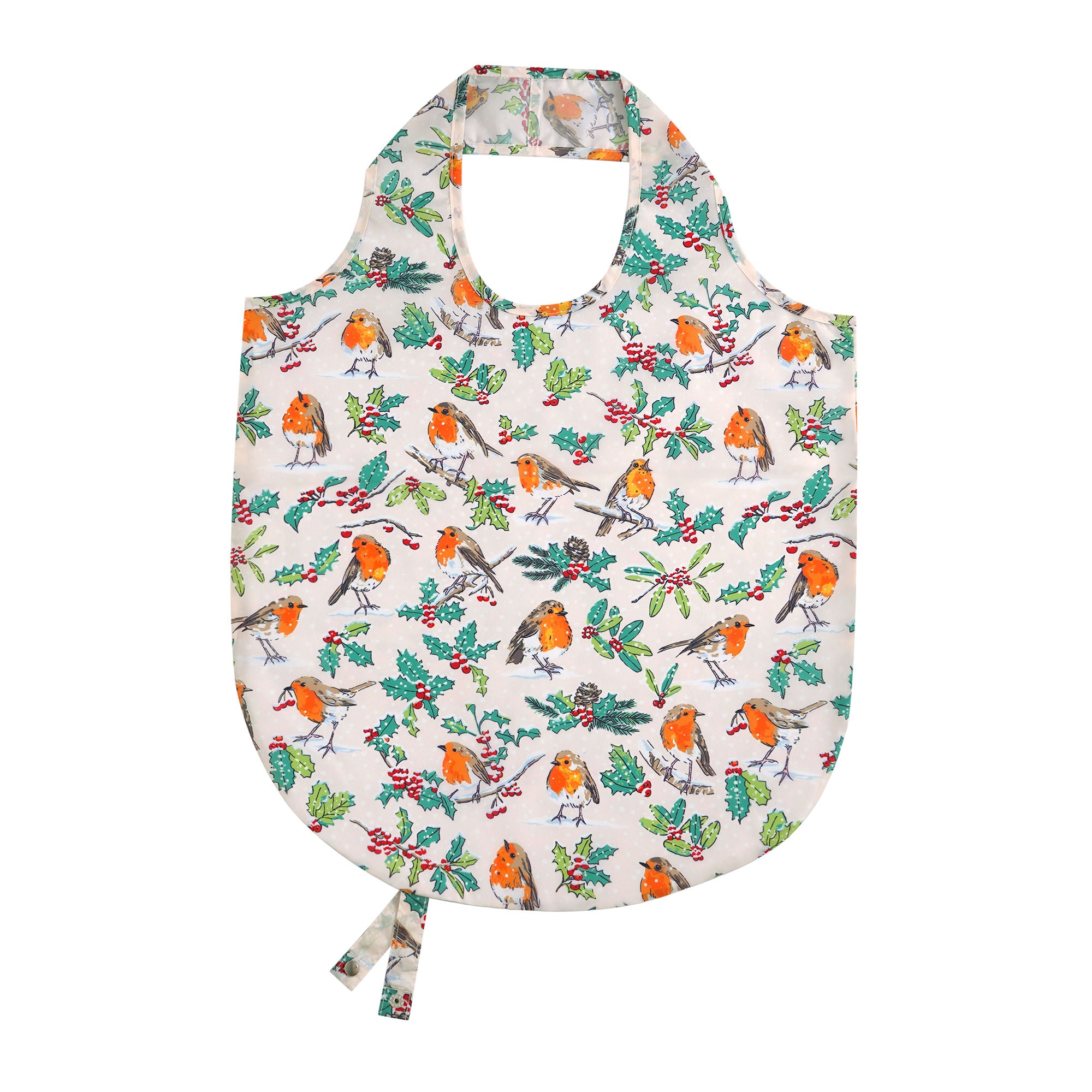ulster-weavers-christmas-robins-faltbare-tasche-medium-gr-n image 1
